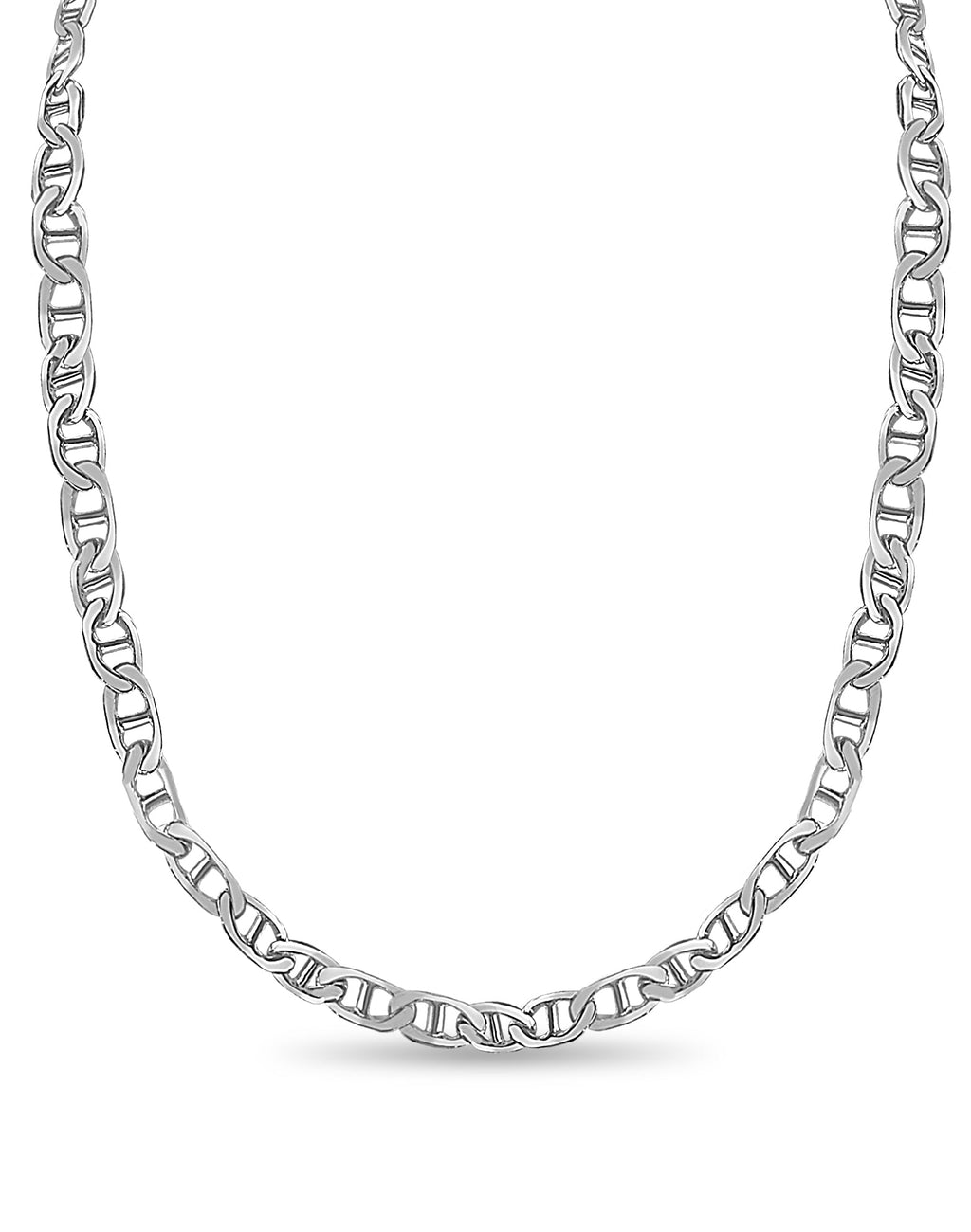 Mariner Solid White/Yellow/Rose Gold Handmade Necklace , 8mm, 16-30 Inch