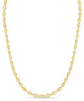 Mariner Solid White/Yellow/Rose Gold Handmade Necklace , 9mm, 16-30 Inch