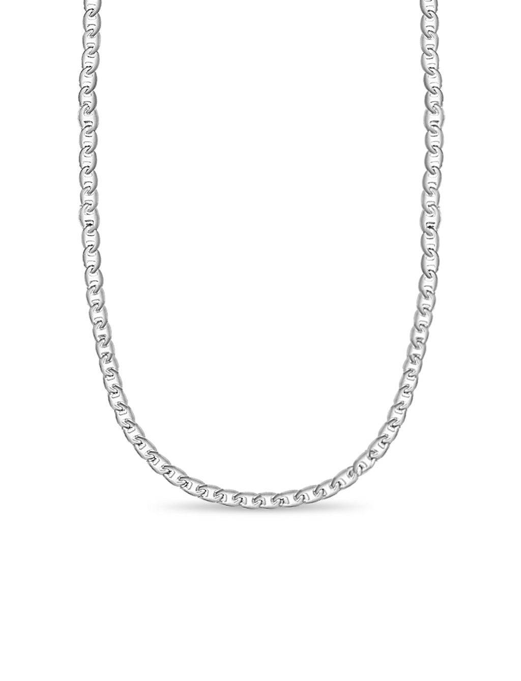 Mariner Solid White/Yellow/Rose Gold Handmade Necklace , 9mm, 16-30 Inch