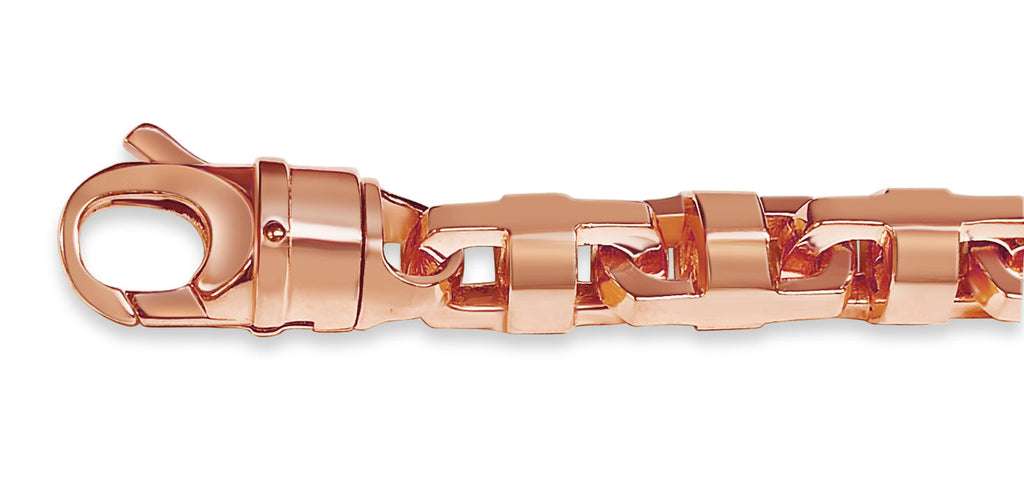 Anchor Mariner Solid White/Yellow/Rose Gold Handmade Bracelet , 12mm, 6.5-10 Inch