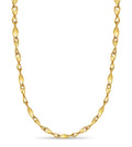 Twist Solid White/Yellow/Rose Gold Handmade Necklace , 4mm, 16-30 Inch