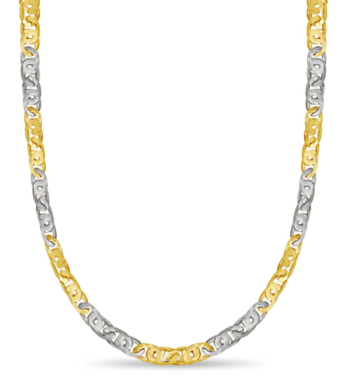 Tiger Eye Solid White/Yellow/Rose Gold Handmade Necklace , 11mm, 16-30 Inch