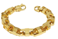 Anchor Mariner Solid White/Yellow/Rose Gold Handmade Bracelet , 15mm, 6.5-10 Inch