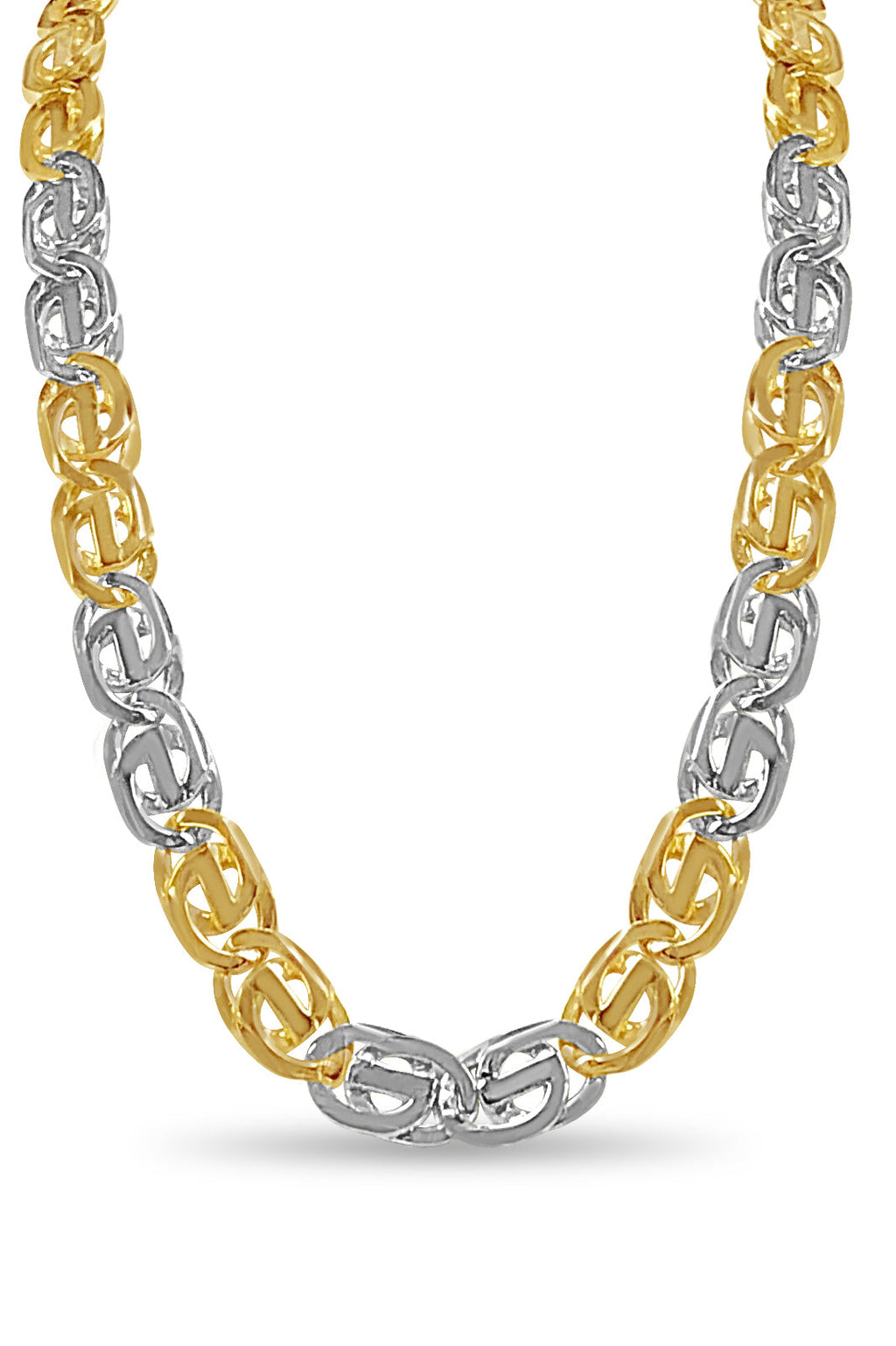 Tiger Eye Solid White/Yellow/Rose Gold Handmade Necklace , 13mm, 16-30 Inch