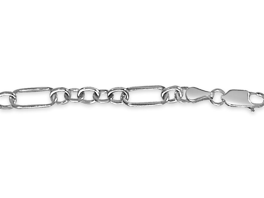 Curb Solid White/Yellow/Rose Gold Handmade Necklace , 6mm, 16-30 Inch