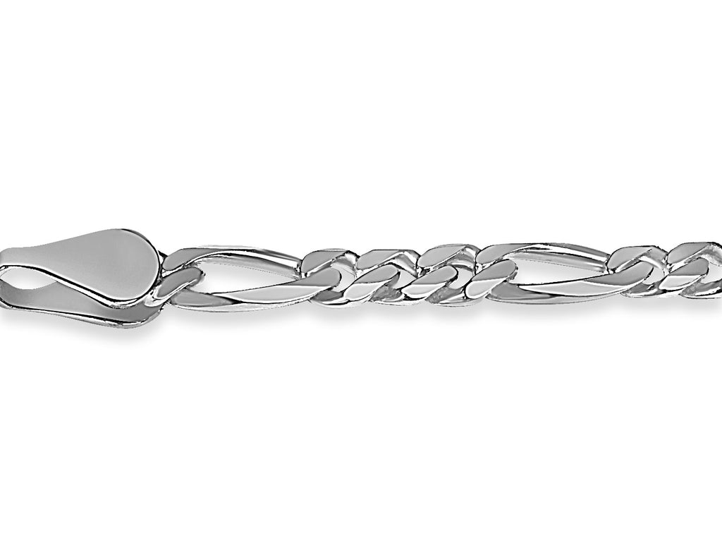 Figaro Solid White/Yellow/Rose Gold Handmade Necklace , 5mm, 16-30 Inch