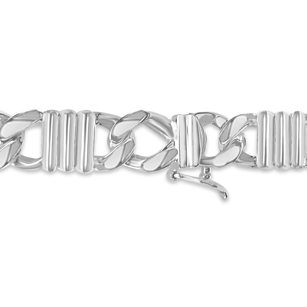 Curb Solid White/Yellow/Rose Gold Handmade Necklace , 9mm, 16-30 Inch