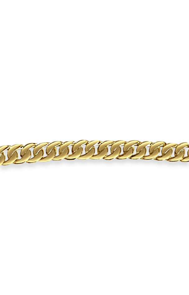 Curb Solid White/Yellow/Rose Gold Handmade Necklace , 10mm, 16-30 Inch