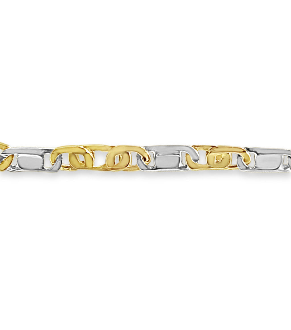 Tiger Eye & Bar Solid White/Yellow/Rose Gold Handmade Necklace , 11mm, 16-30 Inch