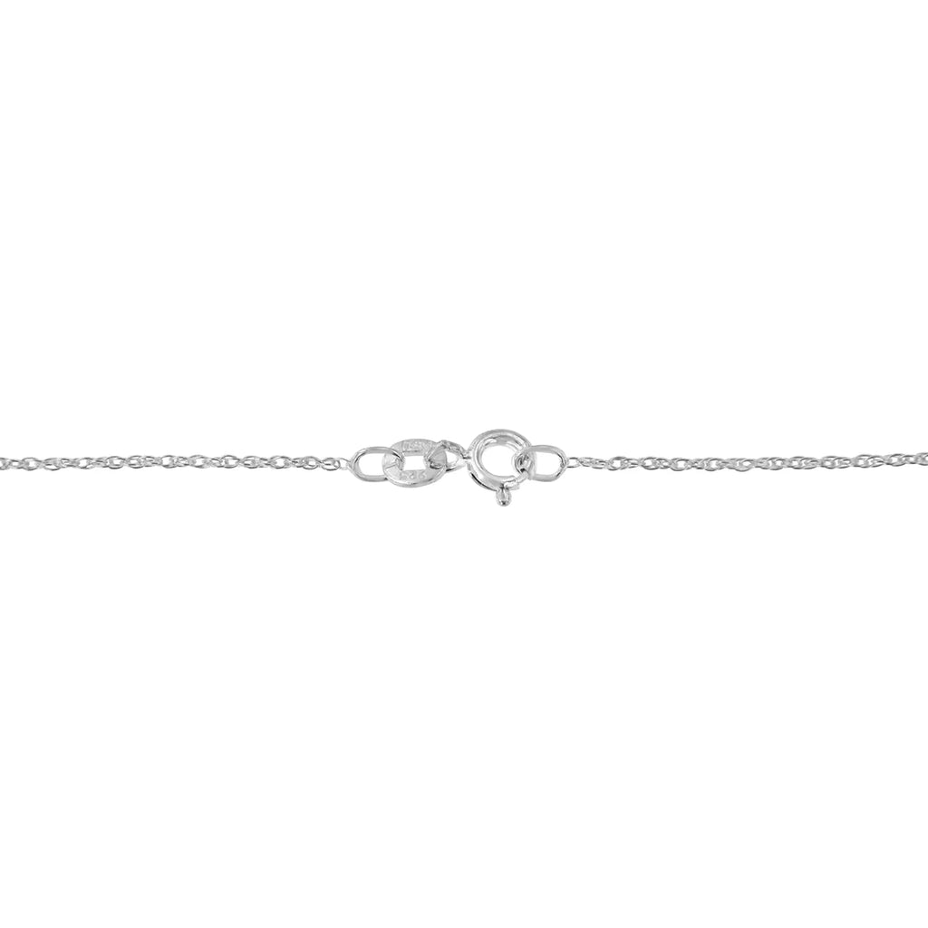 10K White Gold 1/4 Carat Round Diamond Miracle Plate Bezel Set Modern Suspended Round 18” Pendant Necklace (I-J Color, I2-I3 Clarity)