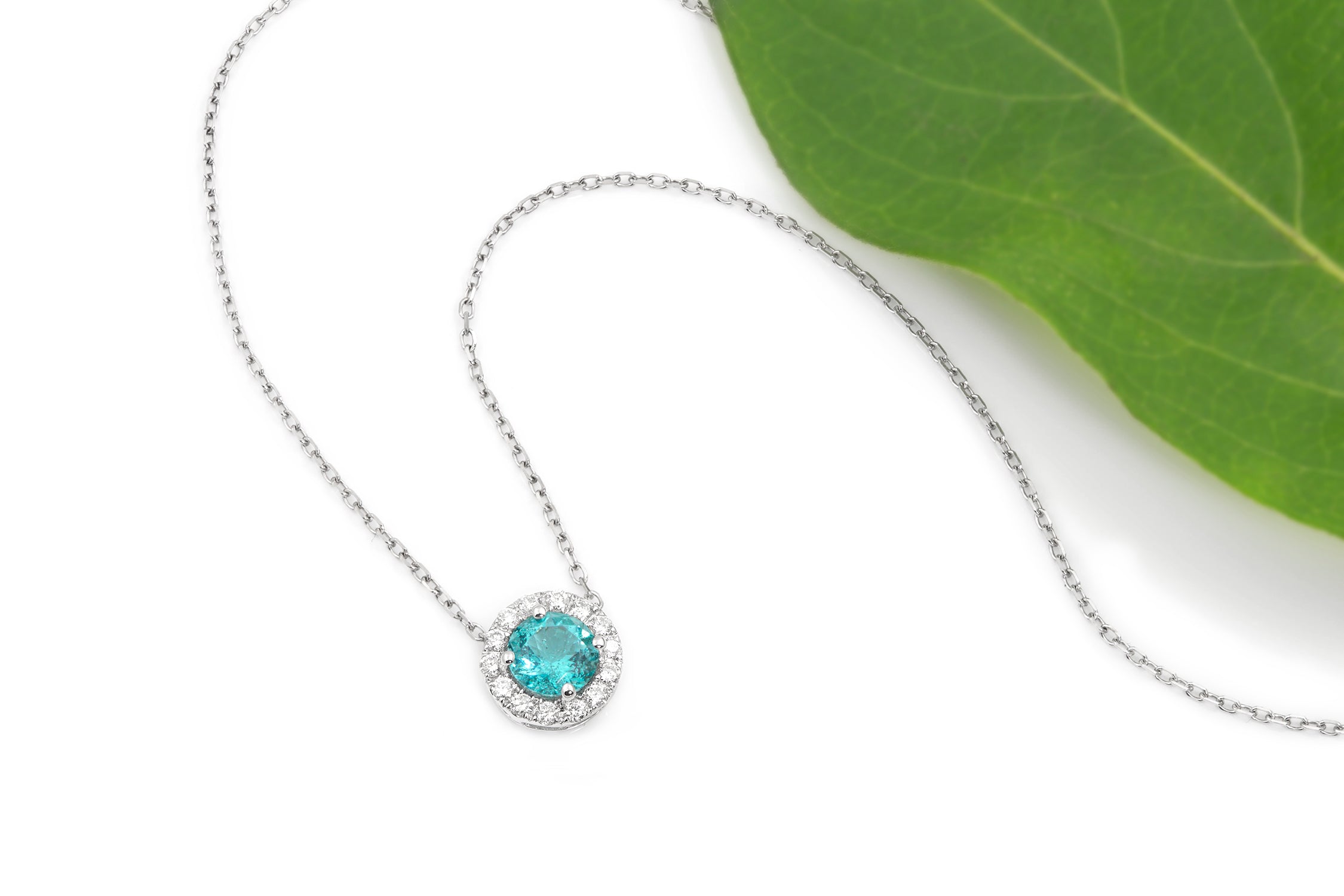 "Endless Love Collection" 14k Gold w/ Diamond Halo Portuguese Cut Pendant 5.5mm