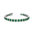 Emerald & Diamond Stacked Bracelet