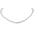 5.99ctw Natural Diamond Half Riviera Necklace in 14K White Gold – 17in