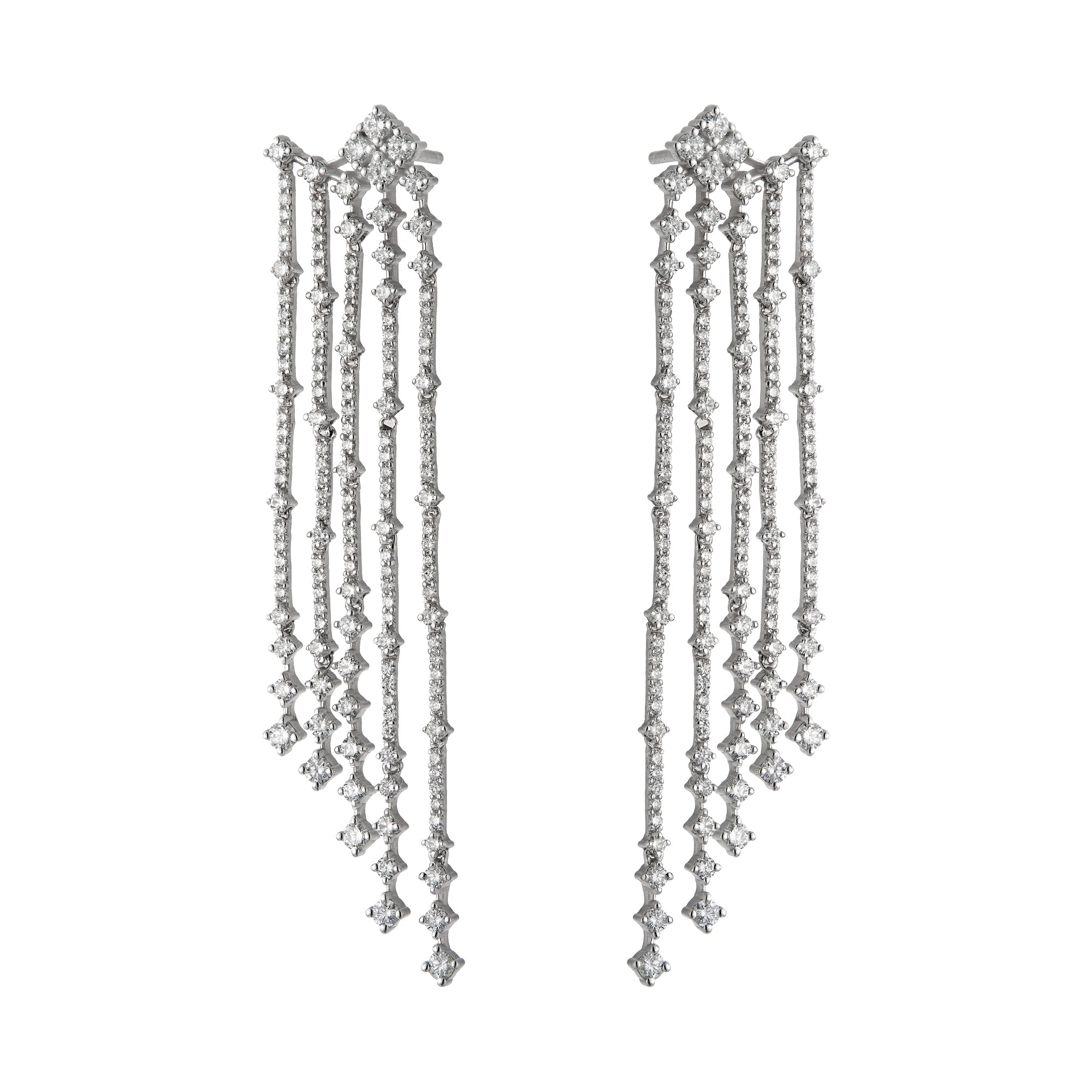 Five Line Drop Dangle Earrings