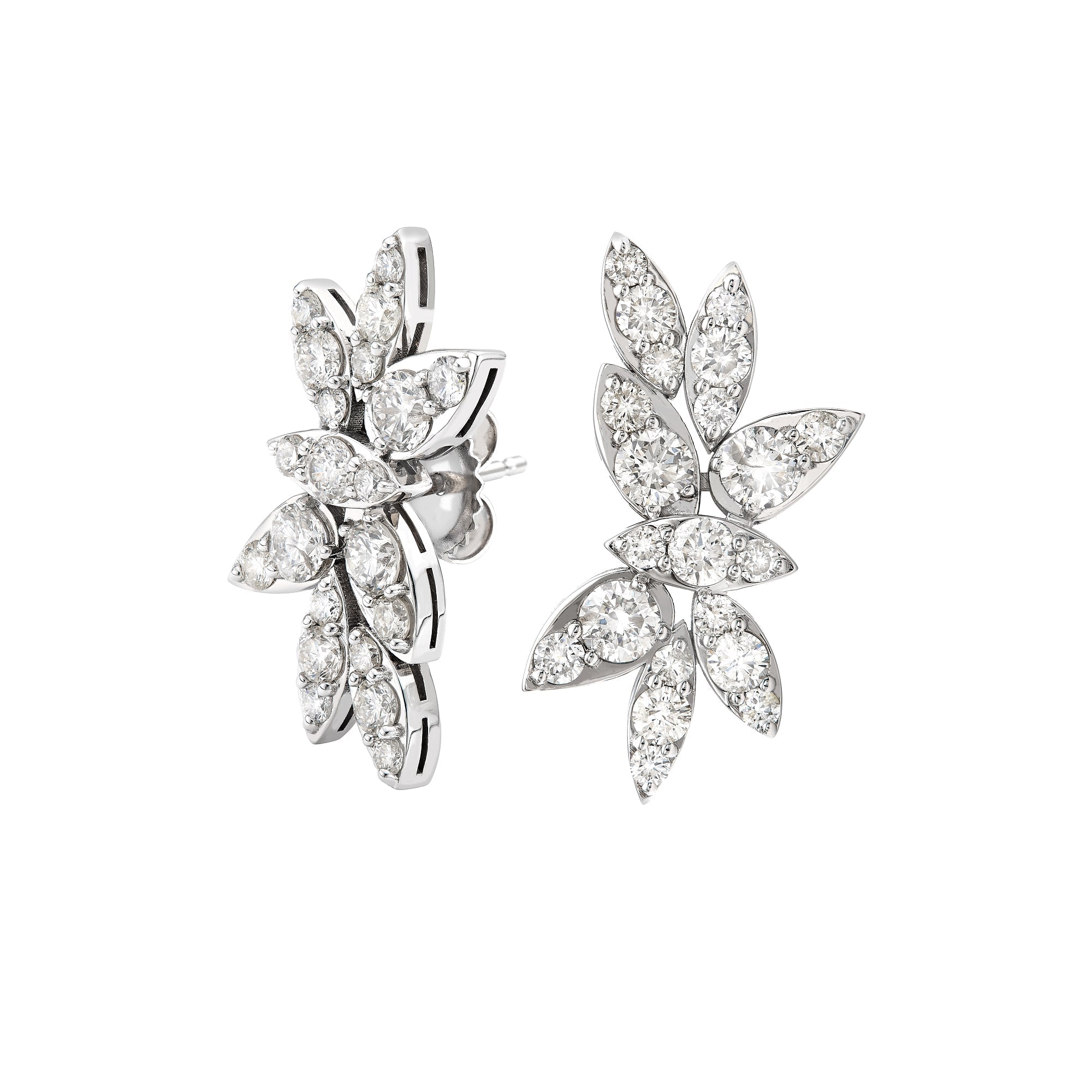 Marquise Illusion Floral Cluster Earrings