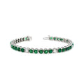Three Prong Diamond & Fancy Color Alternating Bracelet