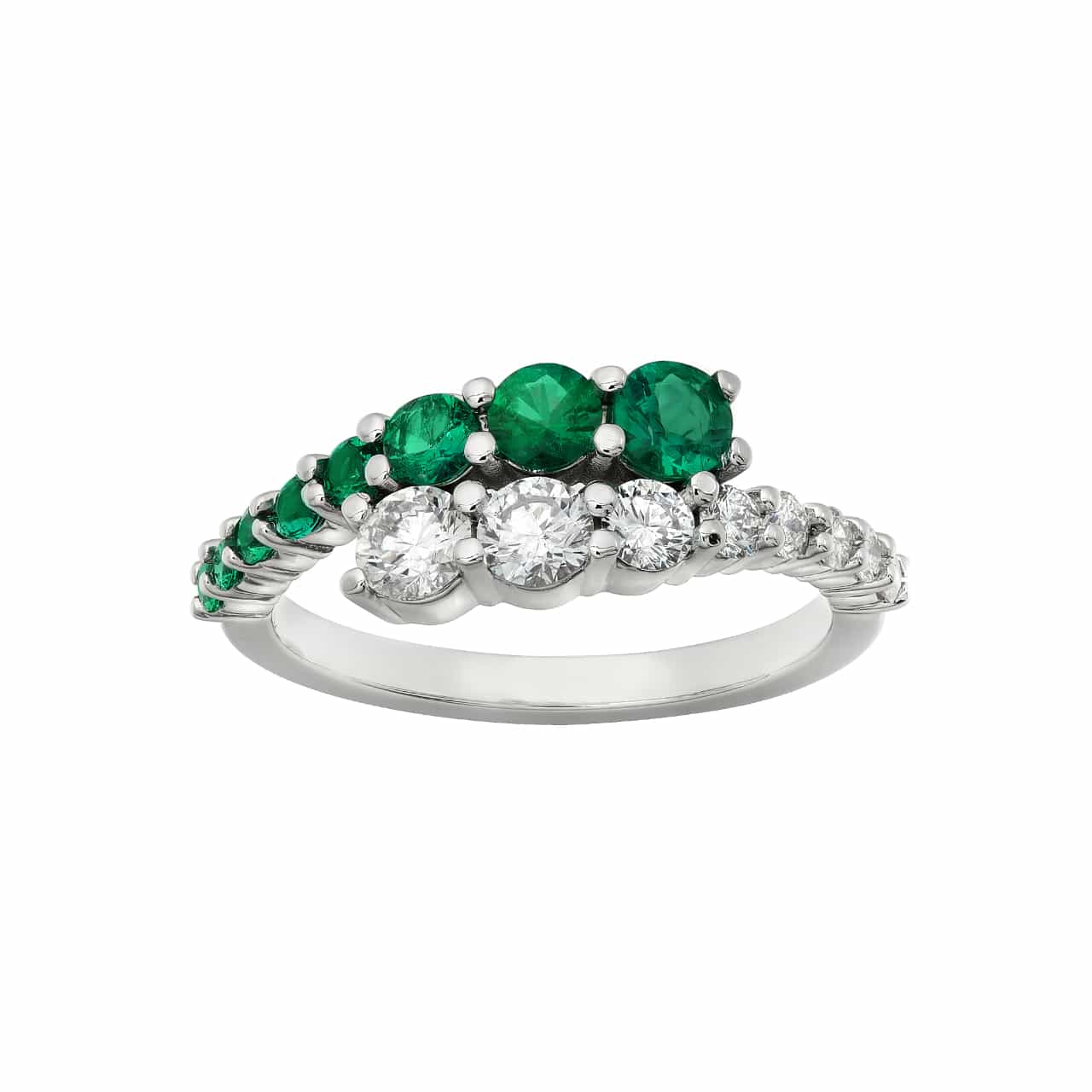 Fancy Color & Diamond Crossover Ring