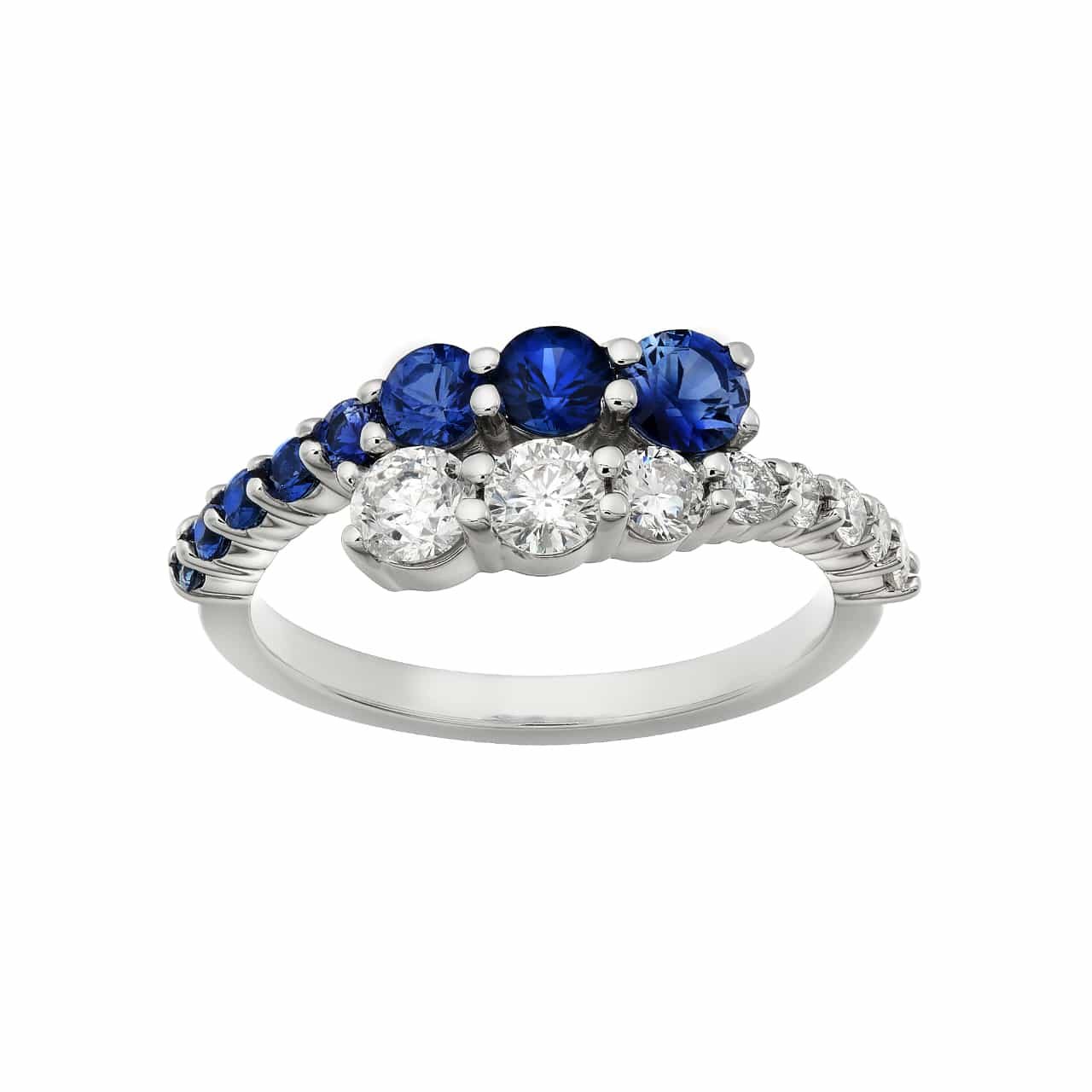 Fancy Color & Diamond Crossover Ring