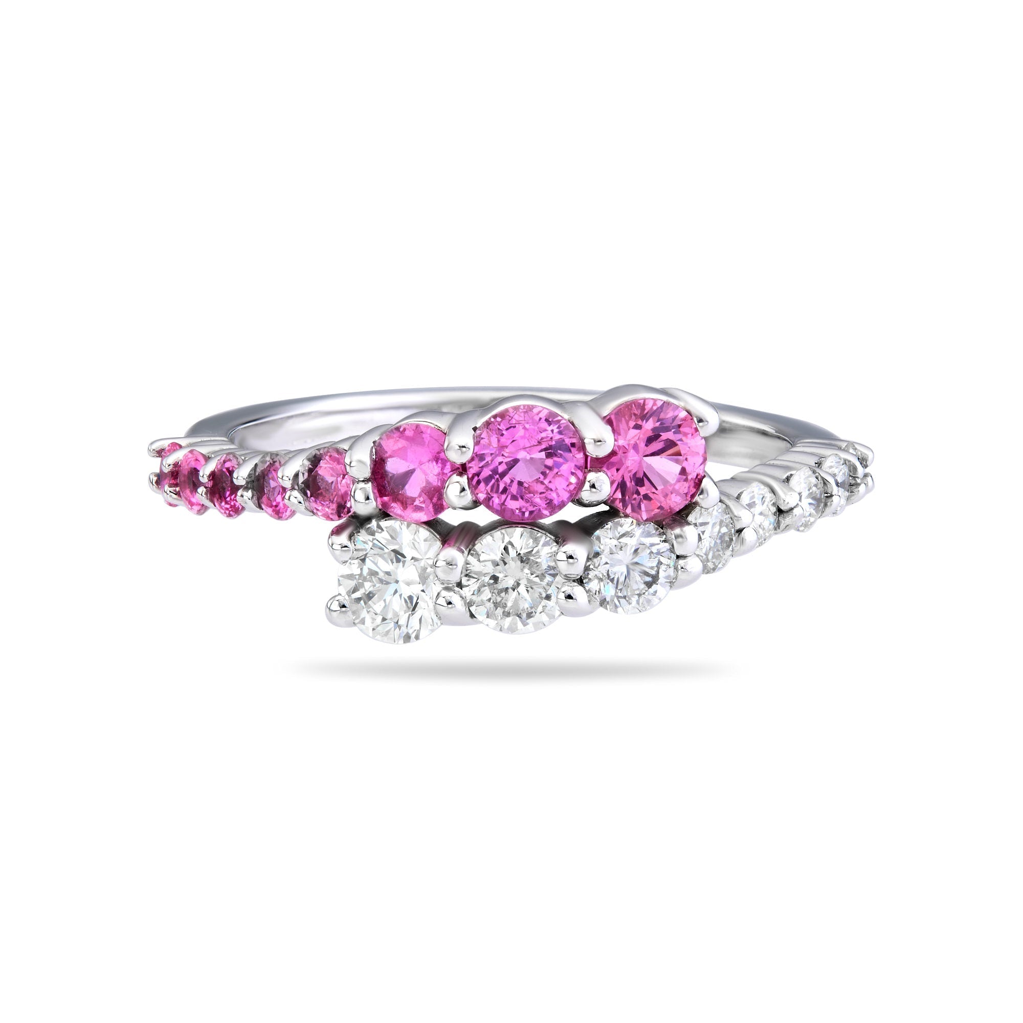 Fancy Color & Diamond Crossover Ring