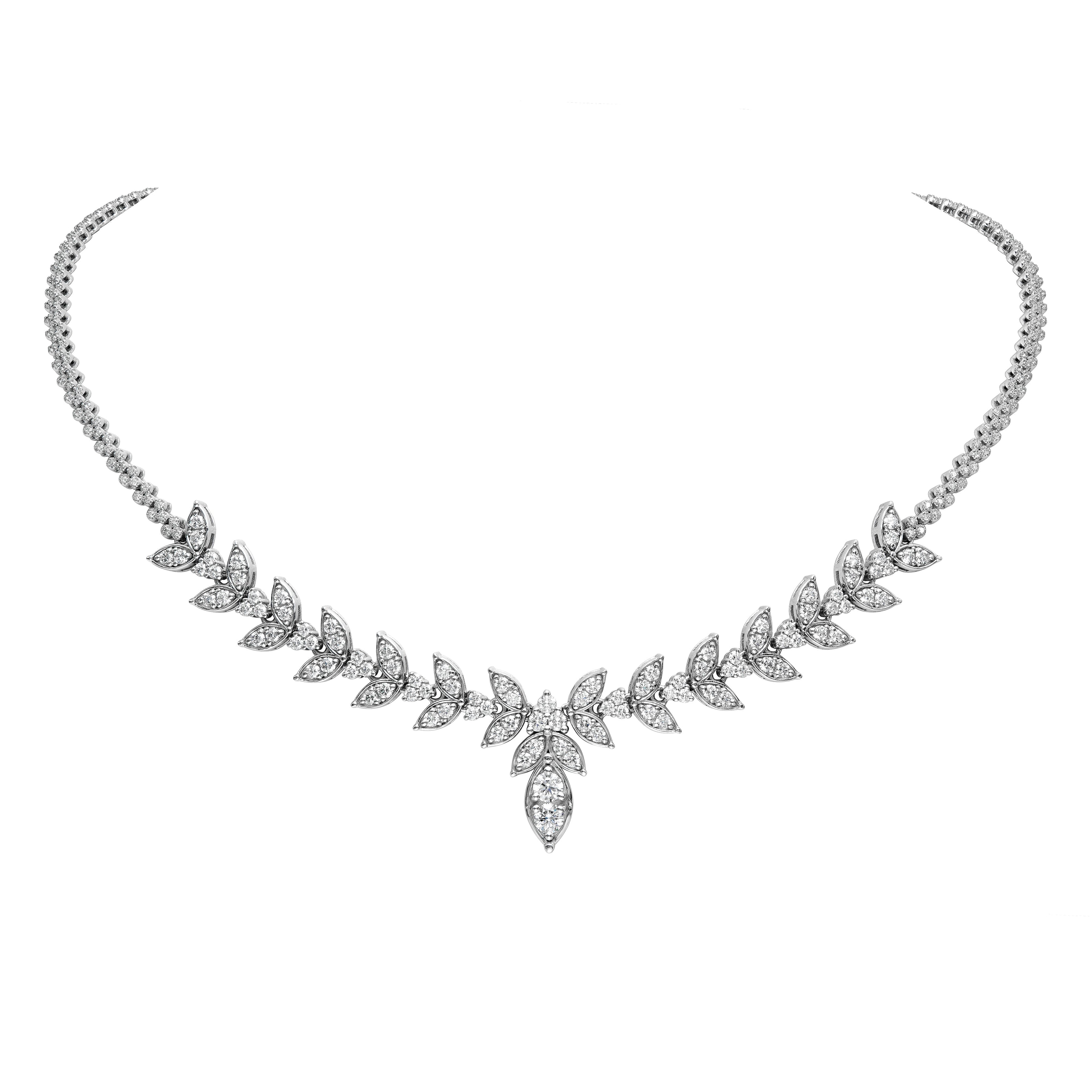 Illusion Marquise Leaf Necklace