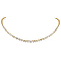 11.31ctw Natural Diamond Full Riviera Necklace in 14K Yellow Gold – 16.25in