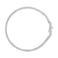 18K White Gold 5.00 Cttw Natural Diamond 3 Row Link Tennis Bracelet (G-H Color, VS1-VS2 Clarity) - 7.25" Inches