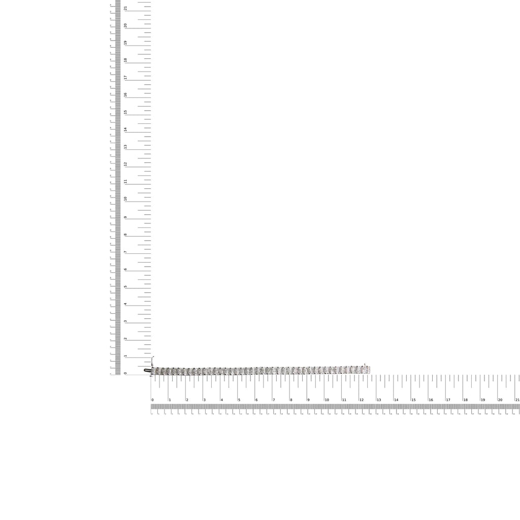 14K Gold 5.00 Cttw Square Princess Cut White Diamond Rectangular Invisible Set Link Tennis Bracelet (H-I Color, SI2-I1 Clarity) - 7.25” Inches