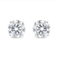 .925 Sterling Silver 1/2 Cttw Miracle Set Princess-cut Diamond Solitaire Stud Earrings (H-I Color, SI2-I1 Clarity)