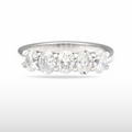Oval Diamond Half Eternity Band in Platinum – 1.41ctw