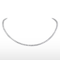 Natural Diamond Tennis Necklace in 14K White Gold – 4.83ctw, 17-Inch Fine Jewelry
