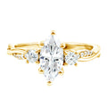 Brilliant Cut Marquise Lab Grown Diamond Engagement Ring