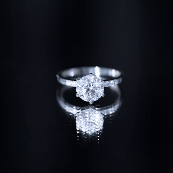 Round Cut 9 MM Lab Grown Diamond Solitaire Engagement Ring