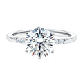 Round Cut 9 MM Lab Grown Diamond Solitaire Engagement Ring