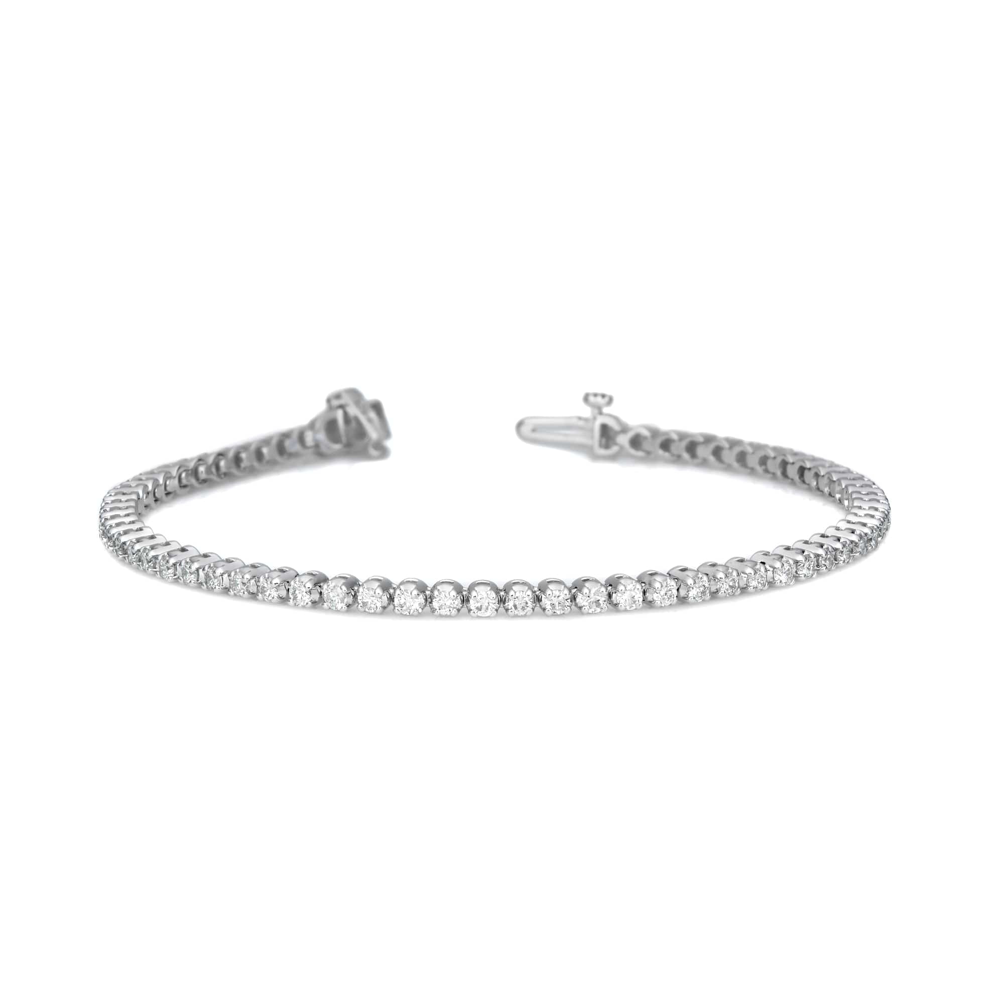 Natural Diamond Tennis Bracelet in 14K White Gold – 1.96ctw