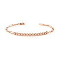 Natural Diamond Paperclip Bracelet in 14K Rose Gold – 0.84ctw