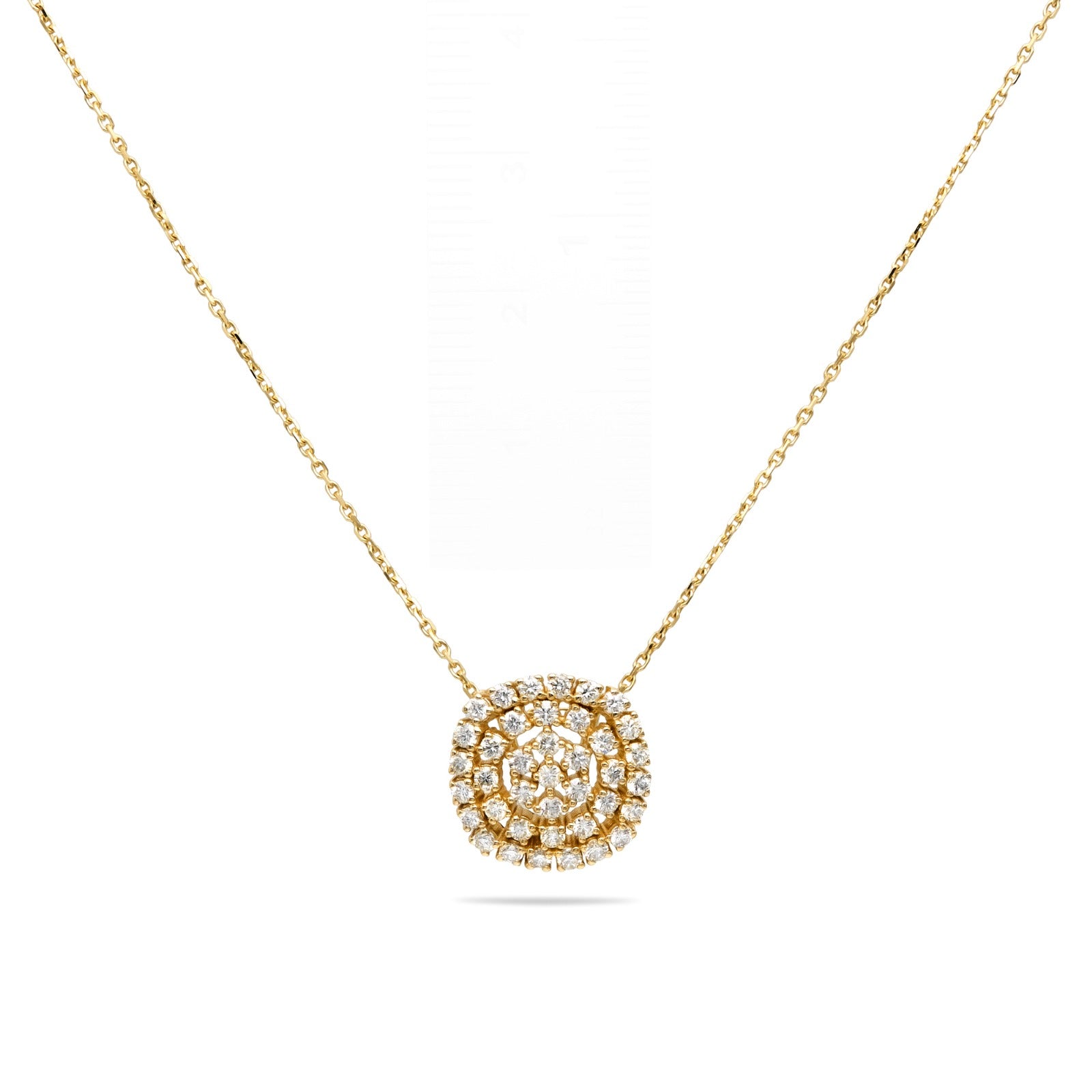Natural Diamond Cluster Pendant in 14K Gold – 0.82ctw