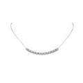 Natural Diamond Tennis Pendant Necklace in 14K White Gold – 0.92ctw