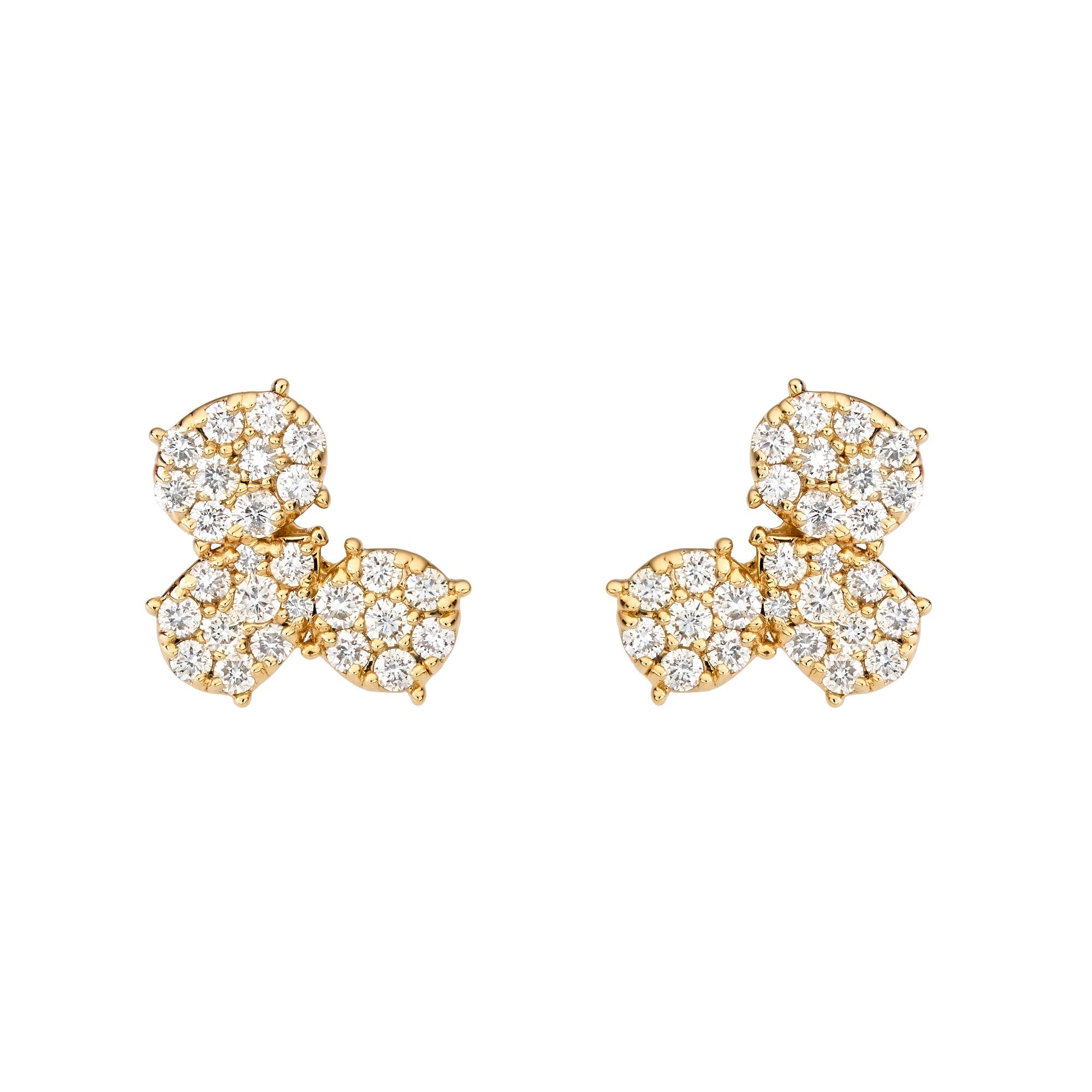 Trio Diamond Stud Earrings
