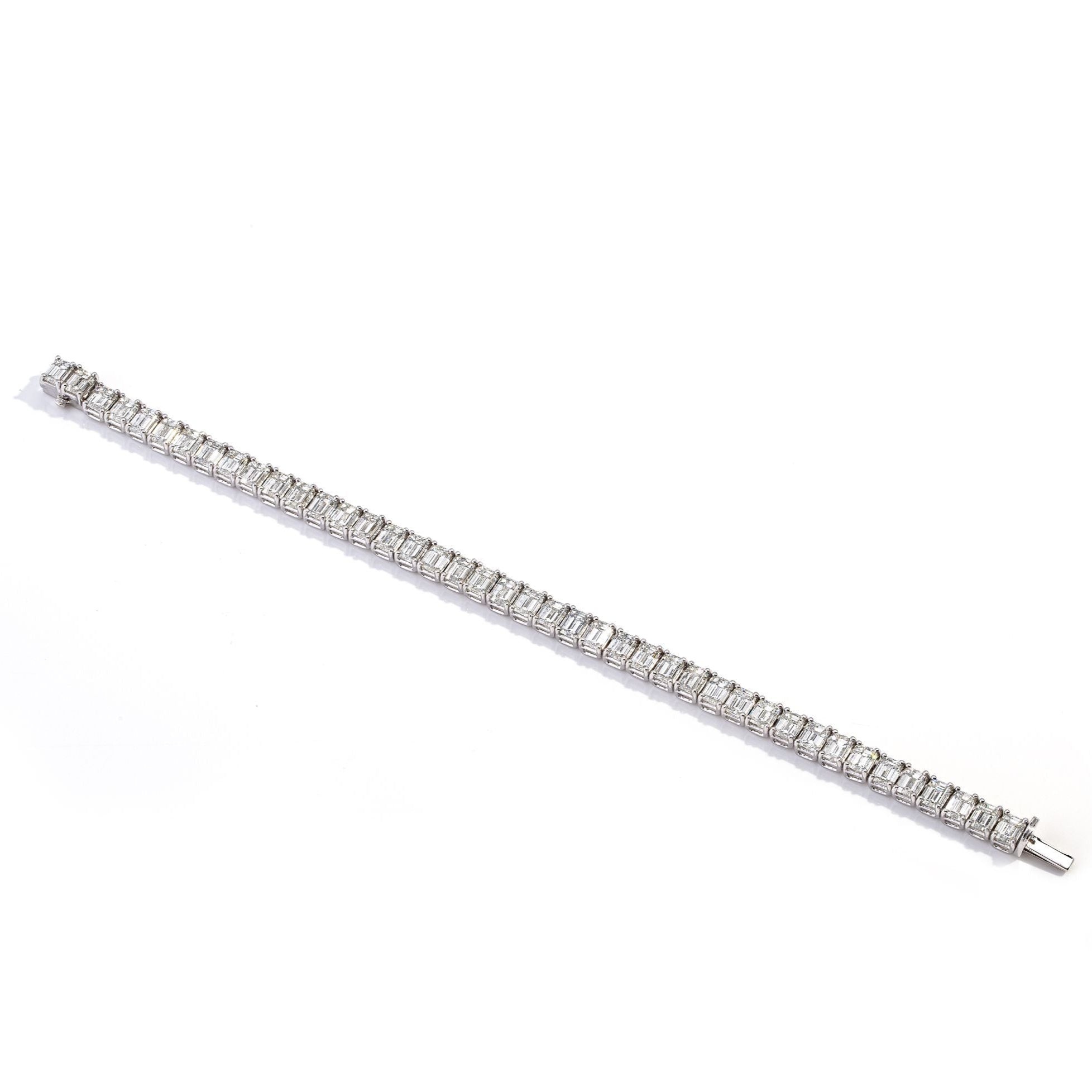 Emerald Cut Vertical Tennis Bracelet