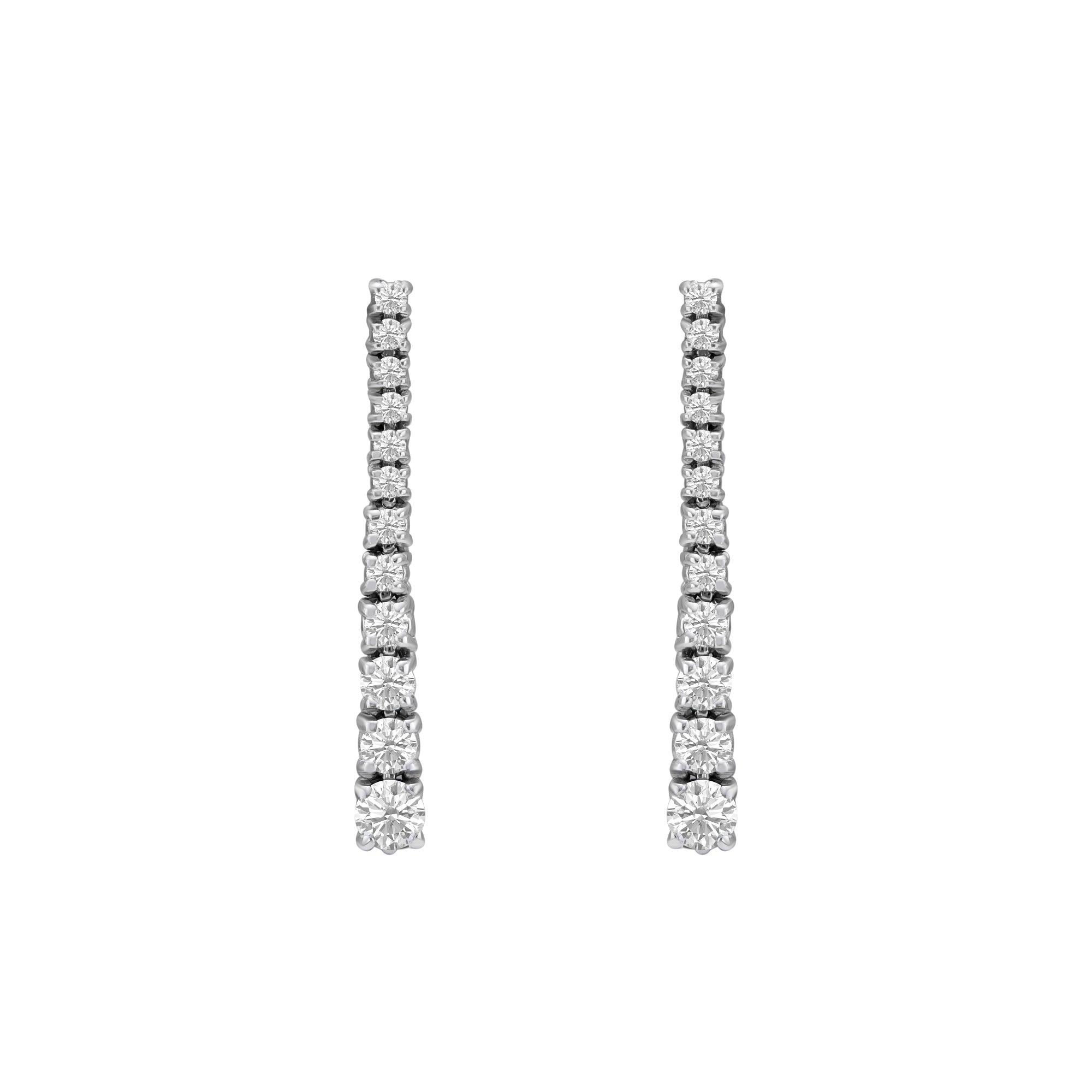 One Line Graduated Drop Earrings