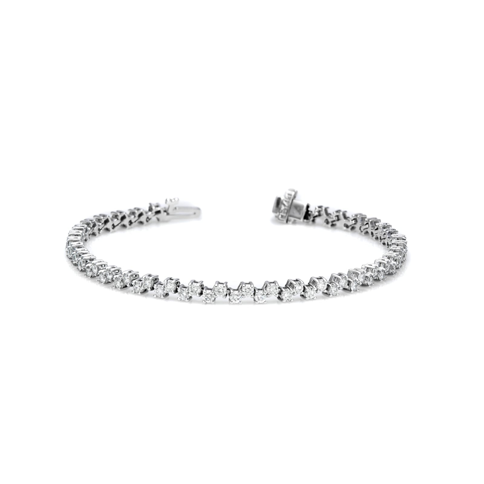 Offset Diamond Cluster Bracelet