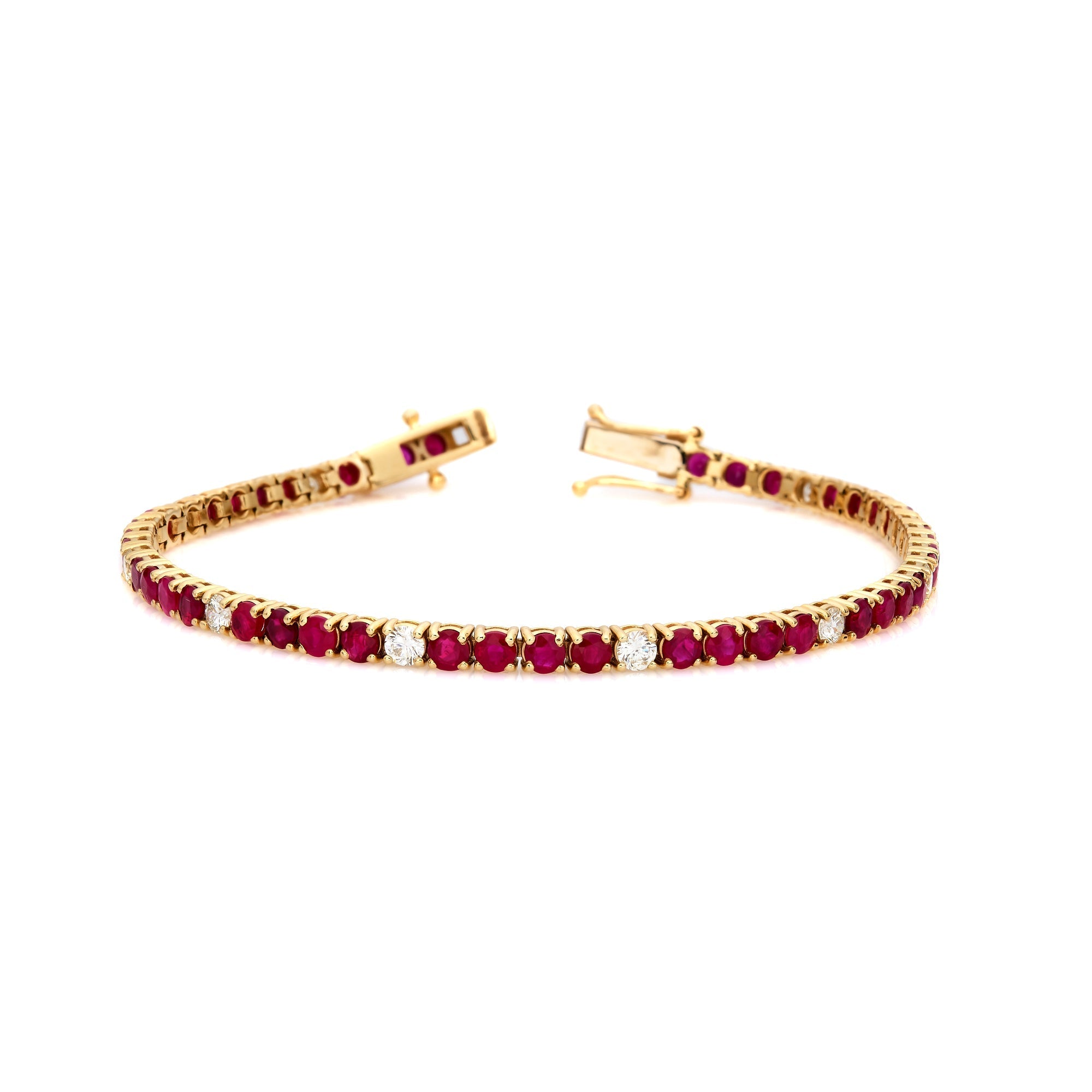 Alternating Diamond & Fancy Color Bracelet