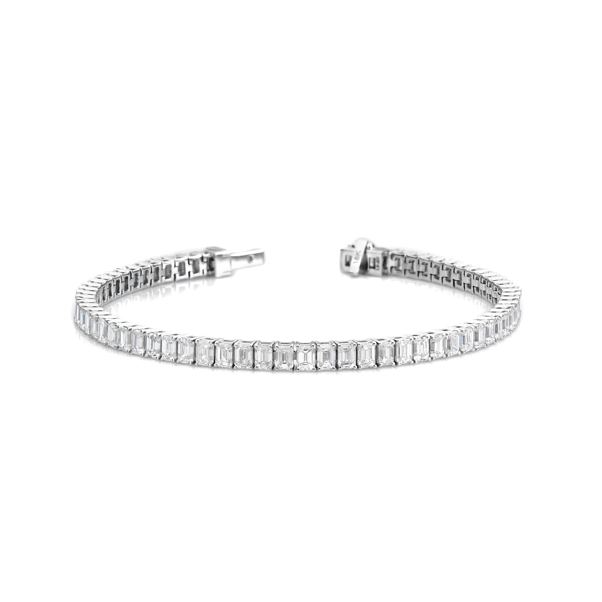Emerald Cut Vertical Tennis Bracelet