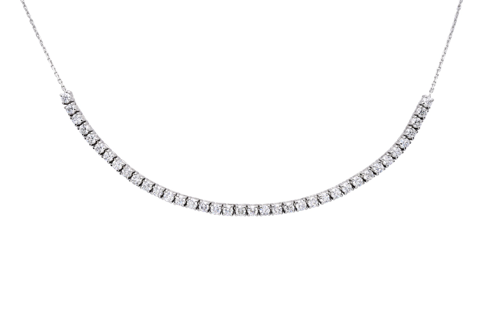 Halfway Illusion Tennis Necklace