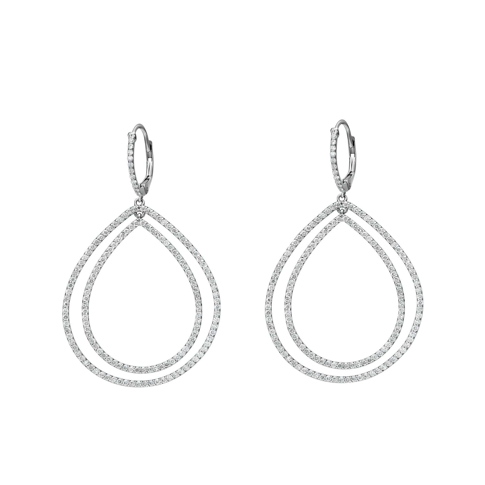 Double Open Teardrop Earrings