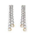 Double Line Graduated Buttercup Drop Earrings