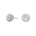 Flower Cluster Illusion Halo Earrings