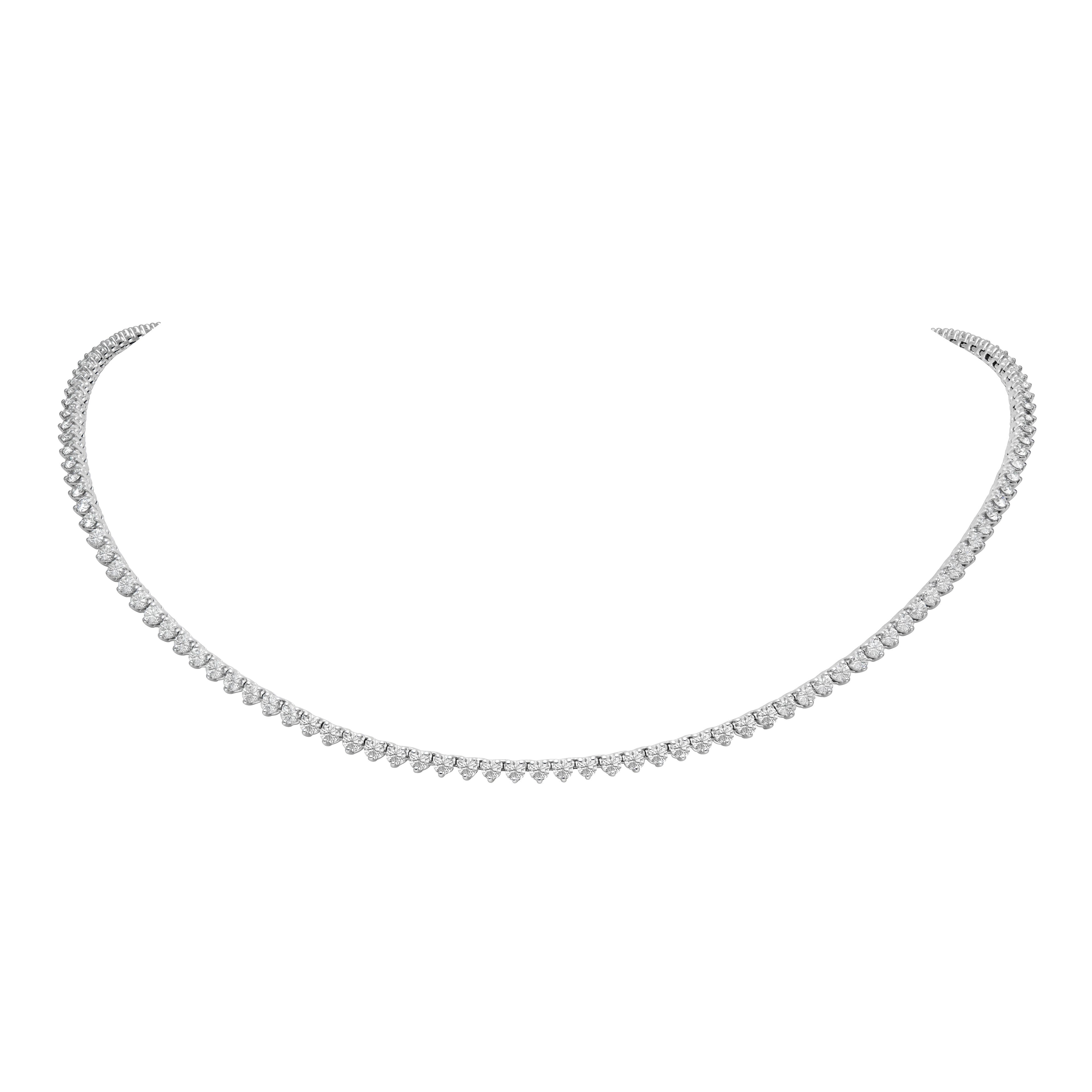 3 Prong Classic Tennis Necklace