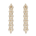 Three Line Marquise Drop Earrings