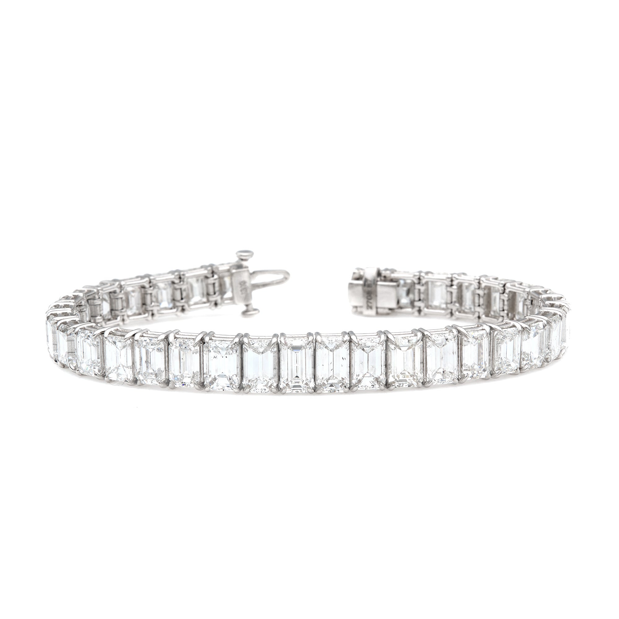 Emerald Cut Vertical Tennis Bracelet